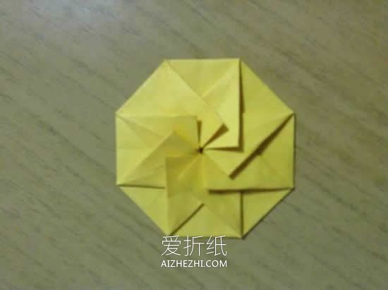 怎么简单折纸向日葵图解 儿童手工太阳花折法- www.aizhezhi.com