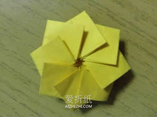 怎么简单折纸向日葵图解 儿童手工太阳花折法- www.aizhezhi.com