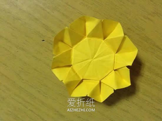 怎么简单折纸向日葵图解 儿童手工太阳花折法- www.aizhezhi.com