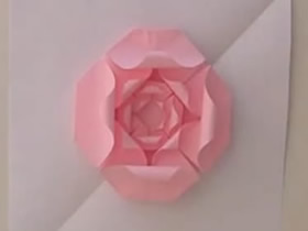怎么折纸扁平玫瑰花步骤 手工组合式玫瑰折法