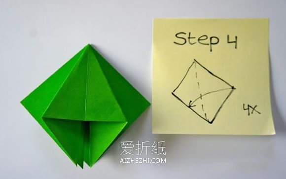 怎么简单折纸圣诞树 带树干立体圣诞树折法- www.aizhezhi.com