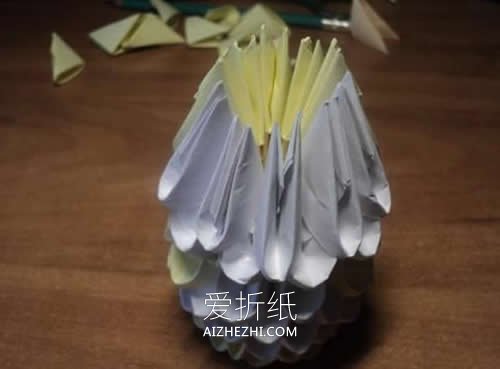 怎么折纸三角插鸭子图解 三角插手工制作鸭子- www.aizhezhi.com