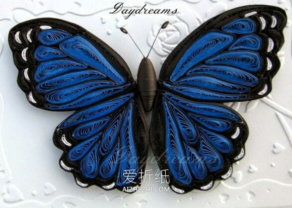 手工衍纸蝴蝶的作品图片 实在是太美了！- www.aizhezhi.com