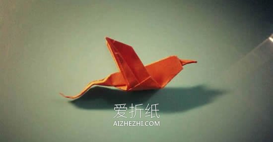 怎么折纸蜂鸟的步骤图 手工蜂鸟的折法过程- www.aizhezhi.com