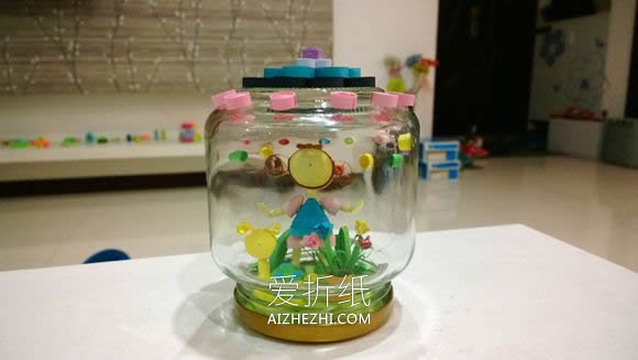 怎么做衍纸装饰摆件 衍纸制作小女孩的后花园- www.aizhezhi.com