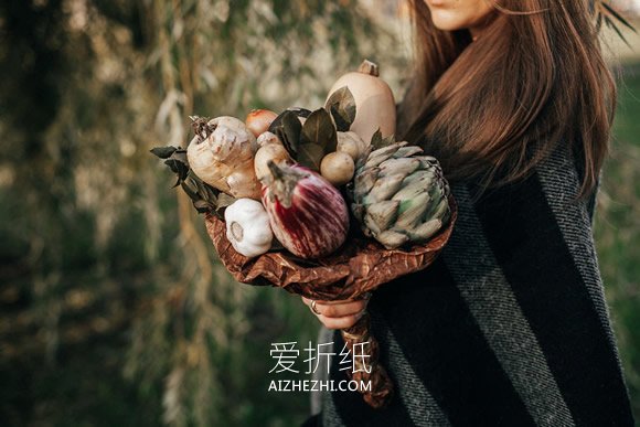 怎么做创意手捧花图片 蔬果制作手捧花的作品- www.aizhezhi.com