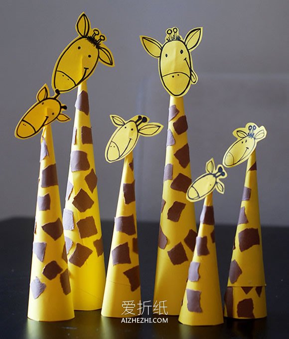 怎么简单做立体长颈鹿 儿童卡纸制作长颈鹿方法- www.aizhezhi.com