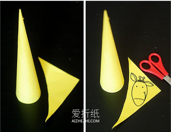 怎么简单做立体长颈鹿 儿童卡纸制作长颈鹿方法- www.aizhezhi.com