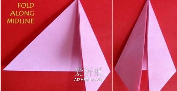 怎么折纸立体海棠花 手工简单海棠花折法图解- www.aizhezhi.com