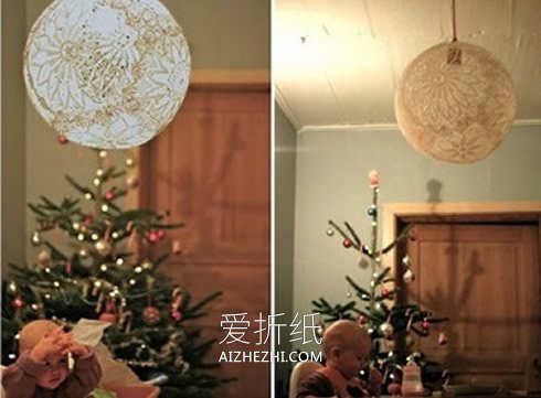 怎么做镂空灯罩的方法 蕾丝布手工制作灯罩图解- www.aizhezhi.com