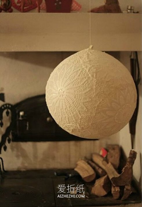 怎么做镂空灯罩的方法 蕾丝布手工制作灯罩图解- www.aizhezhi.com