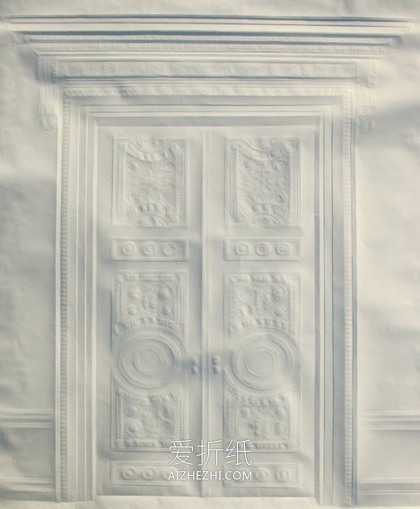 创意立体纸雕作品 仅用一张白纸创作而成！- www.aizhezhi.com