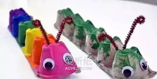 鸡蛋托怎么废物利用 儿童手工鸡蛋托小制作- www.aizhezhi.com