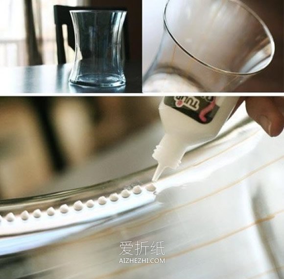 怎么做优雅的玻璃花盆 玻璃瓶制作白色花盆- www.aizhezhi.com