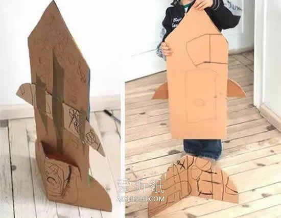 怎么做儿童玩具火箭 硬纸板制作火箭的方法- www.aizhezhi.com
