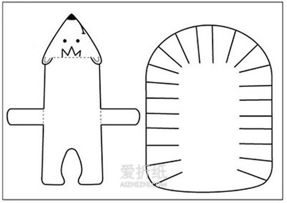 怎么简单做立体小刺猬 幼儿园卡纸制作刺猬- www.aizhezhi.com