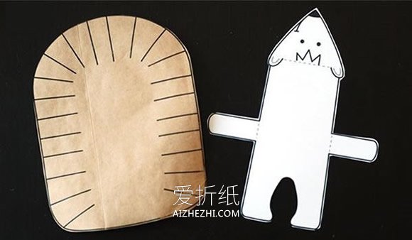 怎么简单做立体小刺猬 幼儿园卡纸制作刺猬- www.aizhezhi.com