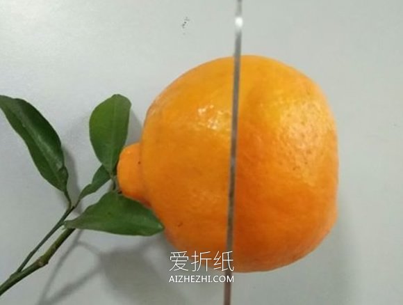 怎么做橘子灯的方法 橘子手工制作小夜灯- www.aizhezhi.com