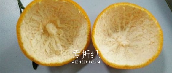 怎么做橘子灯的方法 橘子手工制作小夜灯- www.aizhezhi.com