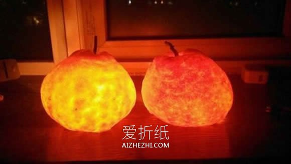 怎么做橘子灯的方法 橘子手工制作小夜灯- www.aizhezhi.com