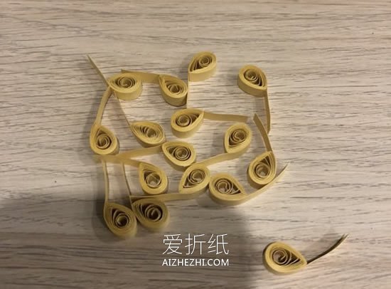 怎么衍纸做麦穗的方法 衍纸手工制作秋天麦穗- www.aizhezhi.com