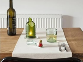 怎么把酒瓶废物利用 手工制作酒杯烛台和餐盘