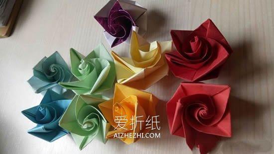 怎么简单折纸卷心玫瑰 容易学的纸玫瑰花折法- www.aizhezhi.com