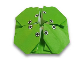怎么简单用一张纸折出四个青蛙的折法图解