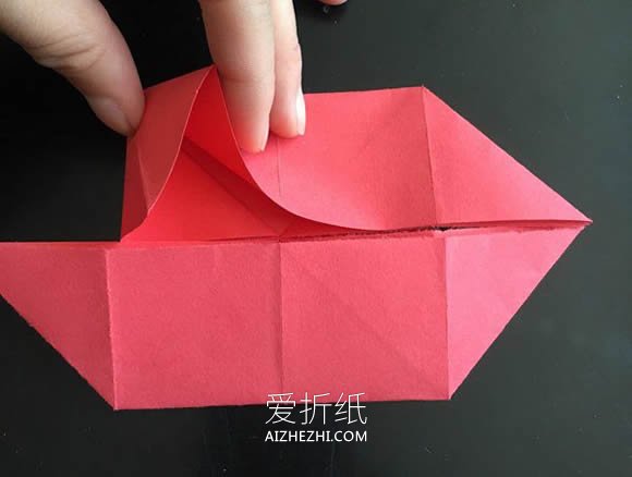 怎么折纸花篮的详细步骤 儿童手工花篮的折法- www.aizhezhi.com