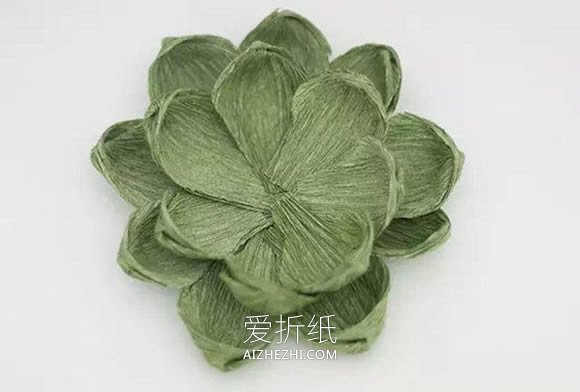 怎么用纸做多肉植物 皱纹纸手工制作多肉盆栽- www.aizhezhi.com