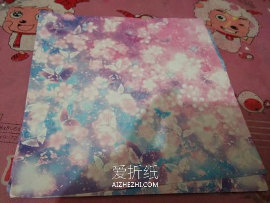 怎么简单折纸立体荷花 彩纸手工制作荷花做法- www.aizhezhi.com