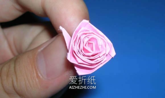 怎么用星星纸折玫瑰花 长纸条折纸玫瑰图解- www.aizhezhi.com