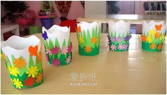 怎么做简单纸花盆的方法 一次性纸杯制作花盆- www.aizhezhi.com