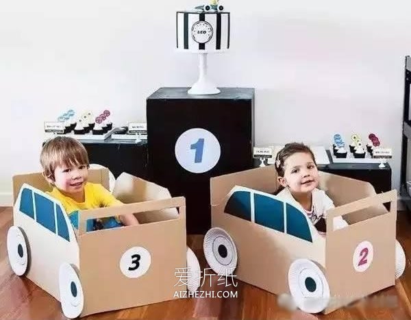怎么做纸箱汽车的方法 废纸箱手工制作玩具车- www.aizhezhi.com