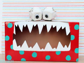 怎么做卡通纸巾盒的方法 手工制作怪物抽纸盒