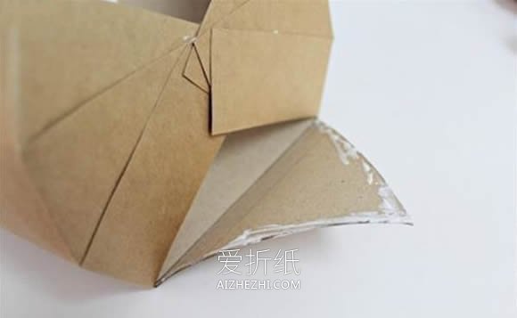 怎么做卡通兔子纸篮子 卡纸手工制作动物篮子- www.aizhezhi.com