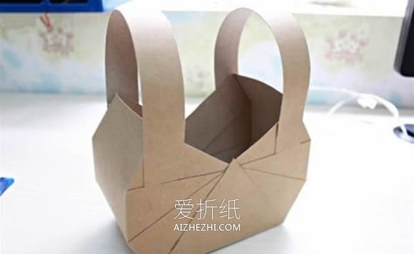 怎么做卡通兔子纸篮子 卡纸手工制作动物篮子- www.aizhezhi.com