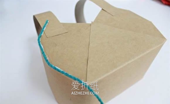 怎么做卡通兔子纸篮子 卡纸手工制作动物篮子- www.aizhezhi.com