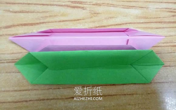 怎么折纸带叶荷花步骤 简单立体荷花折法图解- www.aizhezhi.com