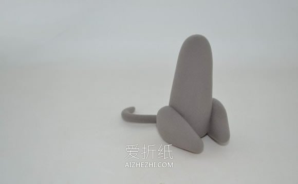 怎么做粘土小灰猫图解 超轻粘土制作小猫教程- www.aizhezhi.com