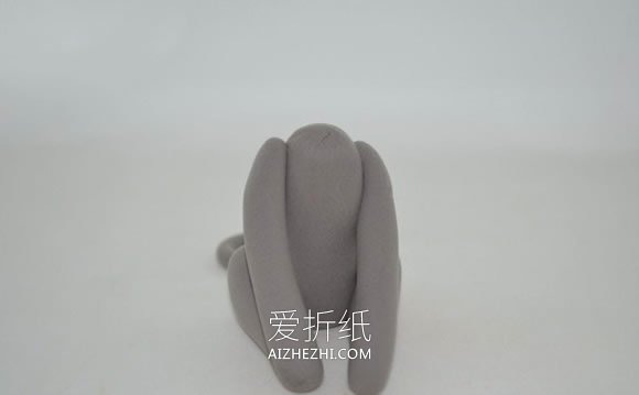 怎么做粘土小灰猫图解 超轻粘土制作小猫教程- www.aizhezhi.com