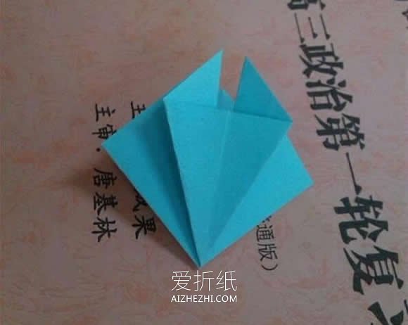 怎么简单折纸百合花图解 儿童手工百合的折法- www.aizhezhi.com