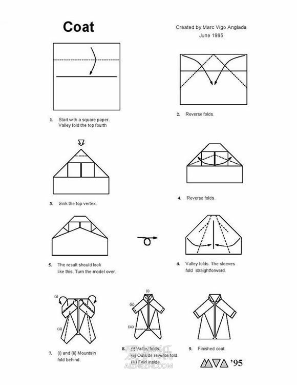 怎么简单折纸韩服图解 儿童手工韩服的折法- www.aizhezhi.com