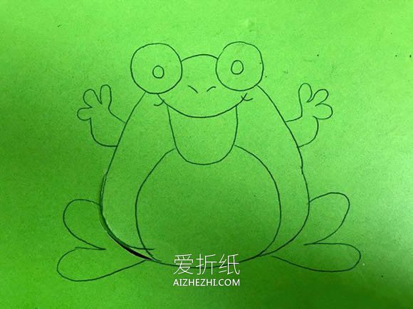 怎么简单剪纸青蛙的方法 手工青蛙的剪法图解- www.aizhezhi.com