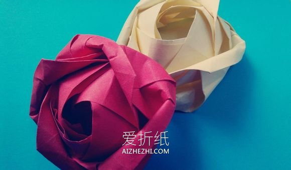 怎么折纸德国玫瑰图解 漂亮又详细玫瑰花折法- www.aizhezhi.com