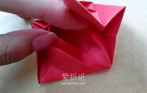 怎么折纸德国玫瑰图解 漂亮又详细玫瑰花折法- www.aizhezhi.com