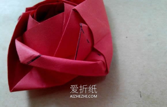 怎么折纸德国玫瑰图解 漂亮又详细玫瑰花折法- www.aizhezhi.com