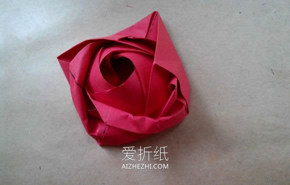 怎么折纸德国玫瑰图解 漂亮又详细玫瑰花折法- www.aizhezhi.com