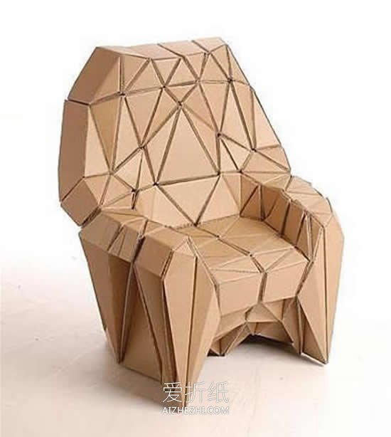 怎么做瓦楞纸椅子的方法 硬纸板制作椅子教程- www.aizhezhi.com