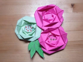 怎么折最简单纸玫瑰 手工扁平玫瑰花折法图解